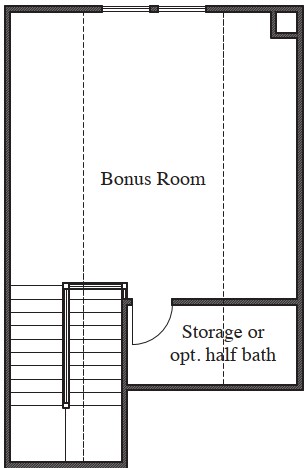 Bonus Room with Storage - Second Floor Plan