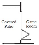 8-Foot-Wide Accordion Door at Game Room