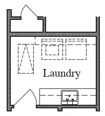 Sink and Cabinets at Laundry