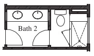 Mudset Shower with Seat and Niche at Bath 2