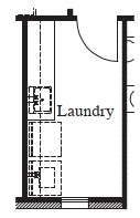 Cabinets and Sink at Laundry
