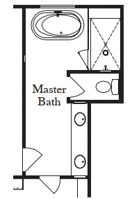 Large Mud Set Shower with Seat and Niche at Master Bath