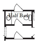 Half Bath at Mud Room