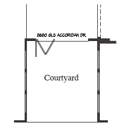 8 Foot Accordion Door at Courtyard