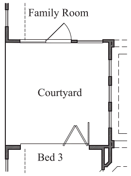8-foot Accordion Door at Study or Bedroom 3