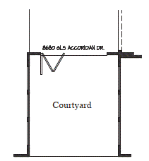 Accordion Door at Courtyard