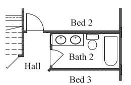 Double Vanity at Bath 2