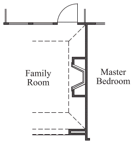 Fireplace at Family Room