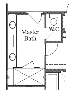 Large Mud Set Shower at Master Bath