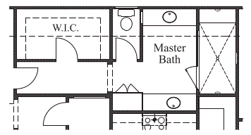Large Mud Set Shower at Master Bath
