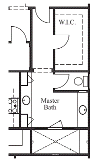 Large Mud Set Shower at Master Bedroom