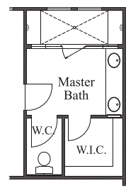 Large Mud Set Shower at Master Bath