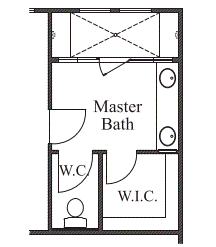 Large Mud Set Shower at Master Bath