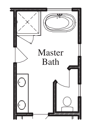 Mud Set Shower with Stand-Alone Tub at Master Bath