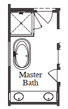 Mud Set Shower with Stand-Alone Tub at Master Bath