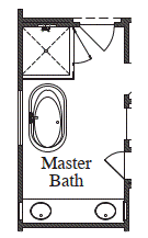 Mud Set Shower with Stand-Alone Tub at Master Shower