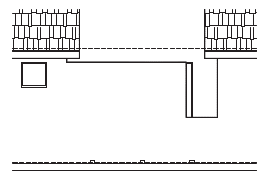 Elevation of Stucco Wall at Courtyard