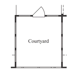 Stucco Wall at Courtyard