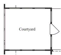 Stucco Wall at Courtyard