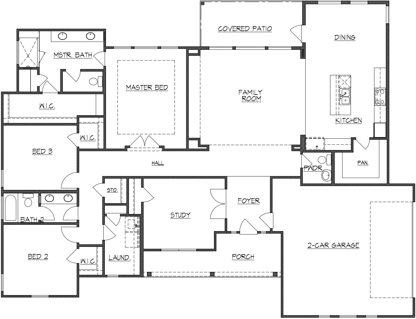 Plan 2308 Floor Plan - Ranch