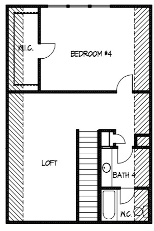 Bedroom 4 with Full Bath 4