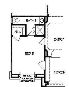 Entry Door Option for Bedroom 3 Flip Layout