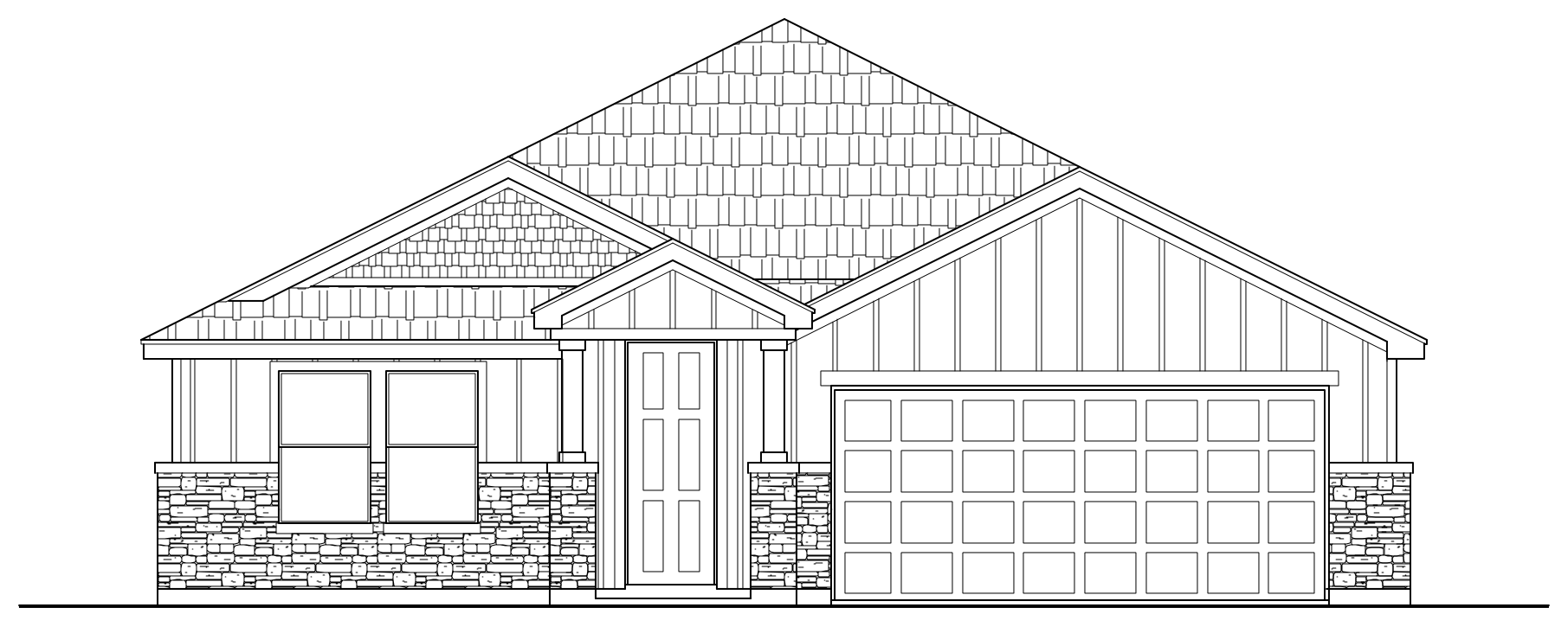 2412 A - Farmhouse Elevation