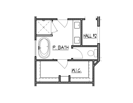 Freestanding Tub & Mudset Shower at Primary Bath