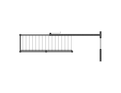 Open Stair Rail at Second Floor
