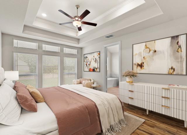 Staged Primary Bedroom