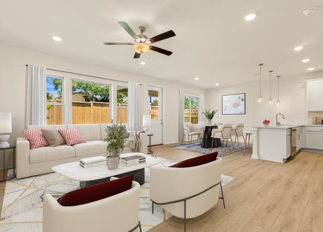 Virtually staged living room 