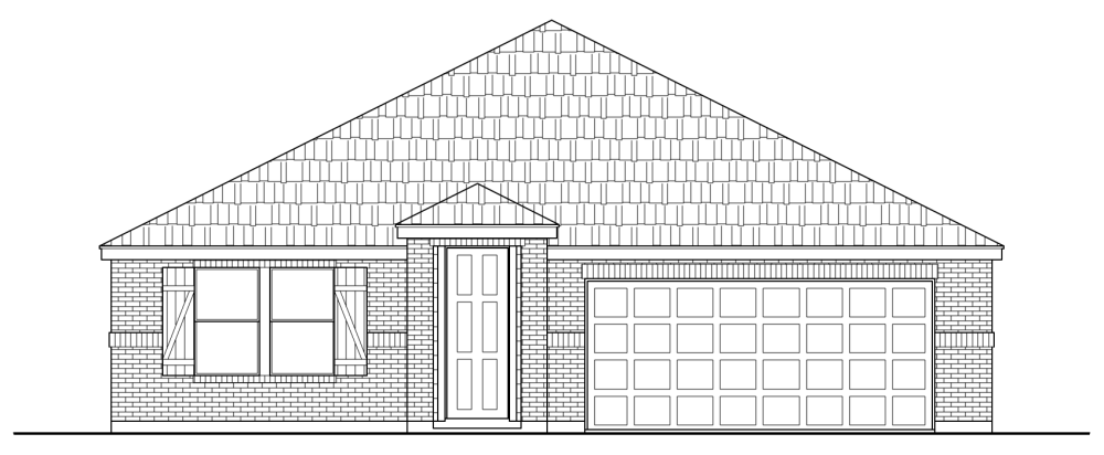 1549 C - Traditional Brick Elevation