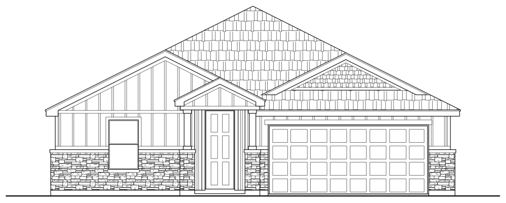 1827 A - Farmhouse Elevation