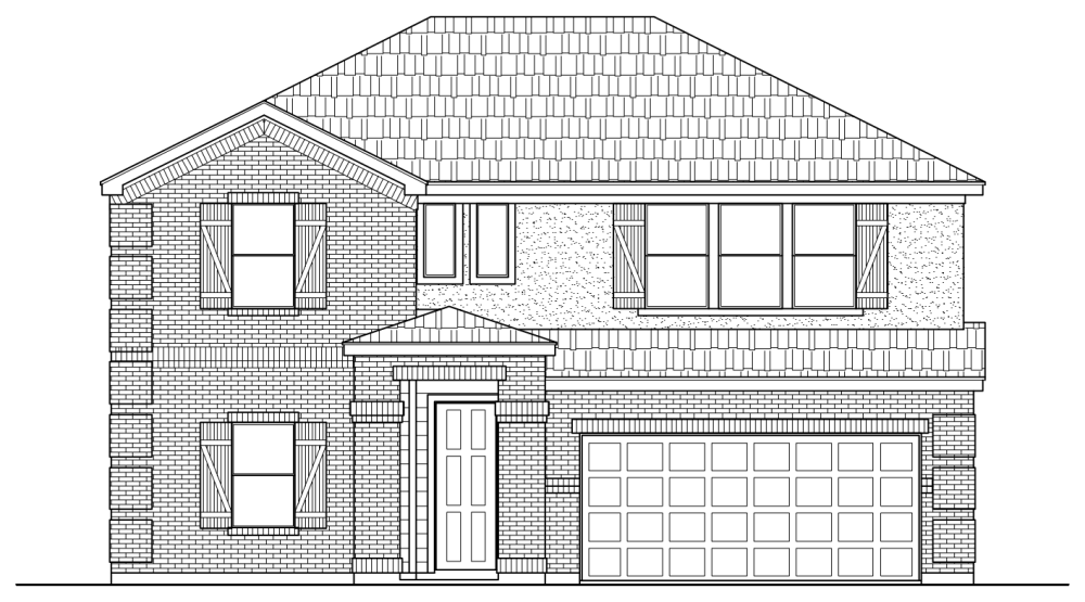 2739 C - Traditional Brick Elevation