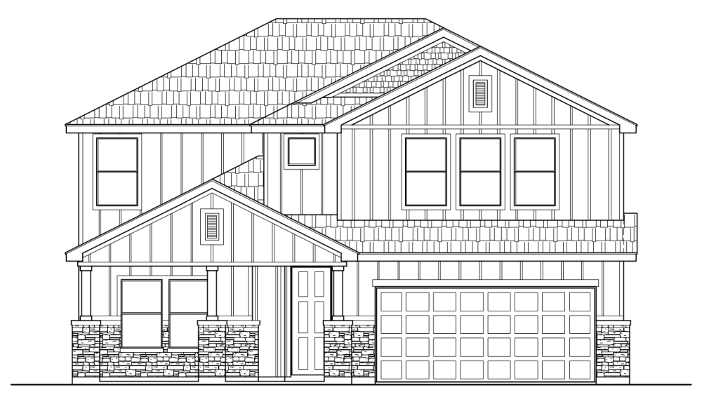 2976 A - Farmhouse Elevation