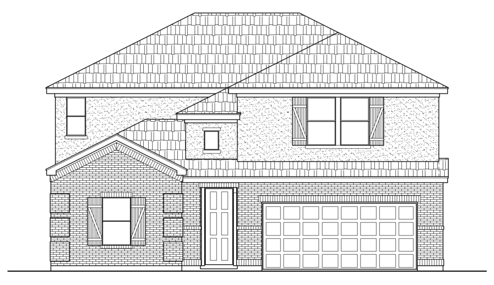 2976 C - Traditional Brick Elevation